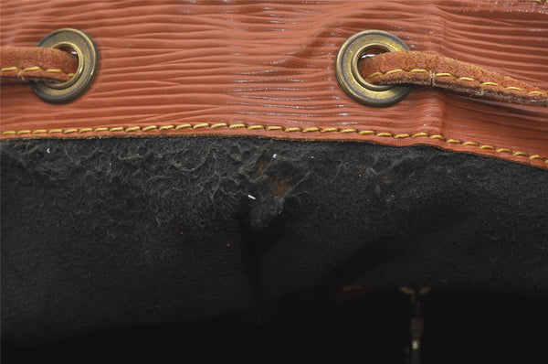 Authentic Louis Vuitton Epi Noe Shoulder Drawstring Bag Brown M44008 Junk 2969I