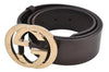 Authentic GUCCI Interlocking G Belt Leather Size 80cm 31.5" 114876 Brown 2969K