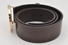 Authentic GUCCI Interlocking G Belt Leather Size 80cm 31.5" 114876 Brown 2969K