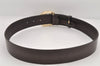 Authentic GUCCI Interlocking G Belt Leather Size 80cm 31.5" 114876 Brown 2969K