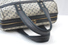 Authentic Louis Vuitton Monogram Mini Josephine GM Hand Bag Blue M92211 LV 2970H