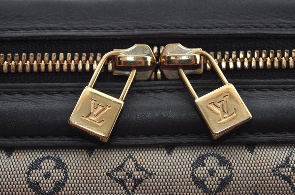 Authentic Louis Vuitton Monogram Mini Josephine GM Hand Bag Blue M92211 LV 2970H