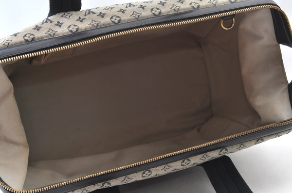 Authentic Louis Vuitton Monogram Mini Josephine GM Hand Bag Blue M92211 LV 2970H