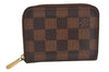 Authentic Louis Vuitton Damier Zippy Coin Purse Wallet N63070 LV 2970K