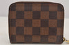 Authentic Louis Vuitton Damier Zippy Coin Purse Wallet N63070 LV 2970K