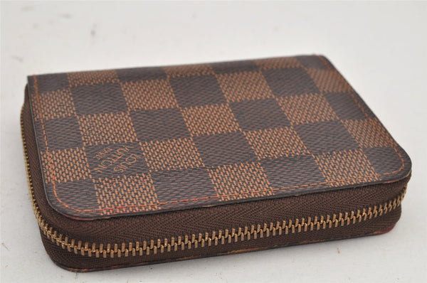 Authentic Louis Vuitton Damier Zippy Coin Purse Wallet N63070 LV 2970K