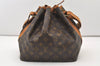 Authentic Louis Vuitton Monogram Petit Noe M42226 Shoulder Drawstring Bag 2971J