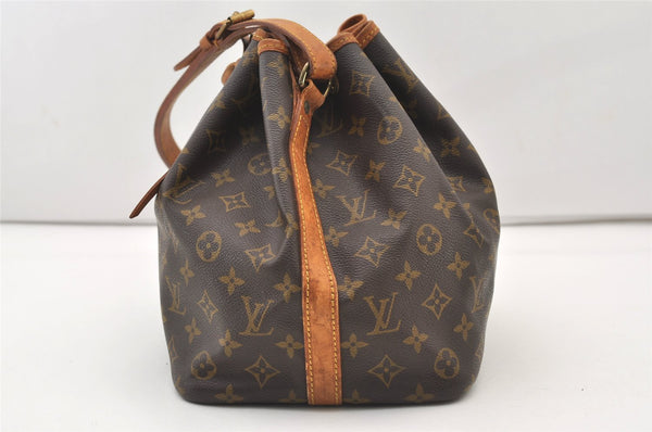 Authentic Louis Vuitton Monogram Petit Noe M42226 Shoulder Drawstring Bag 2971J