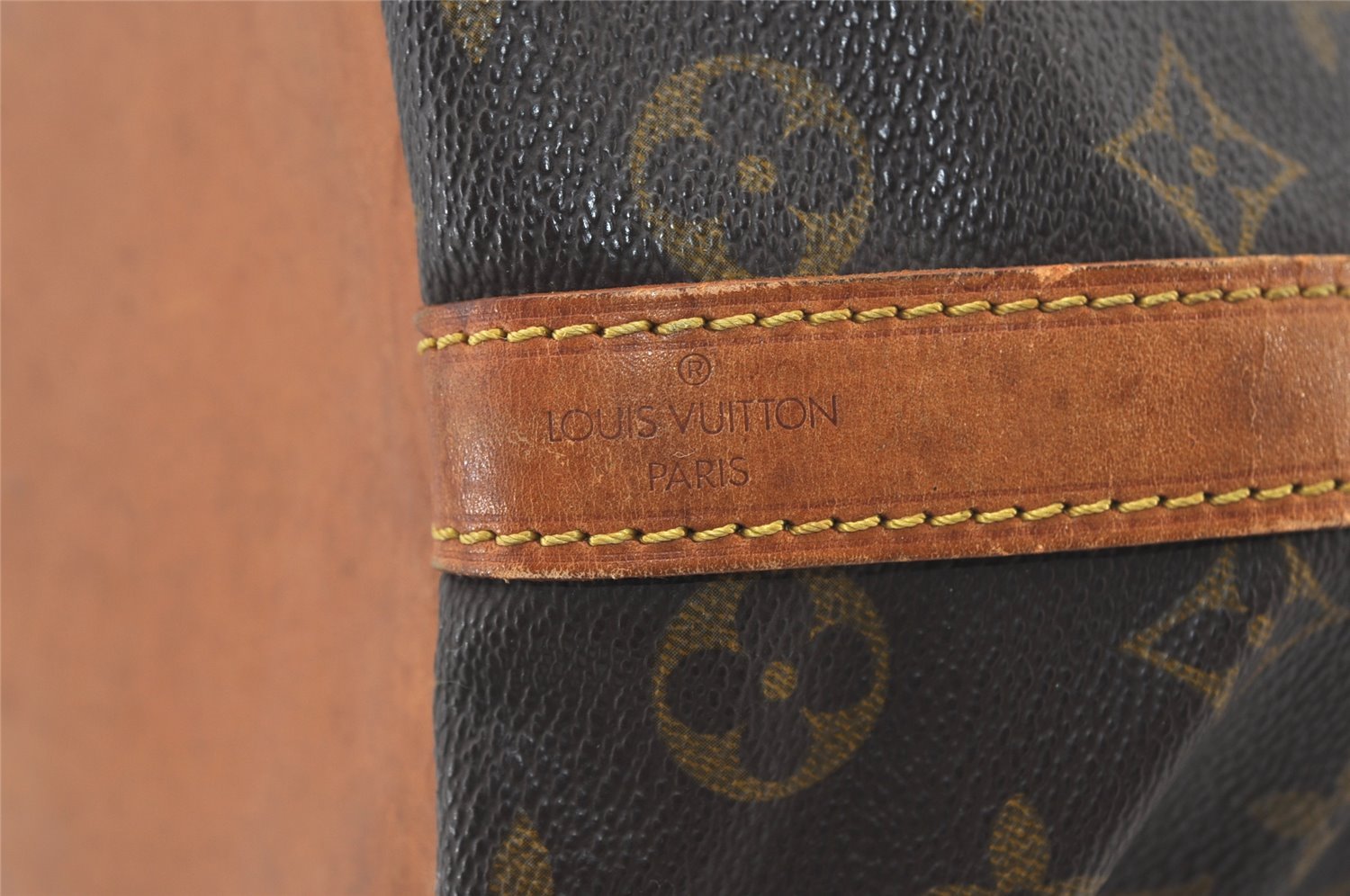 Authentic Louis Vuitton Monogram Petit Noe M42226 Shoulder Drawstring Bag 2971J