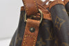 Authentic Louis Vuitton Monogram Petit Noe M42226 Shoulder Drawstring Bag 2971J