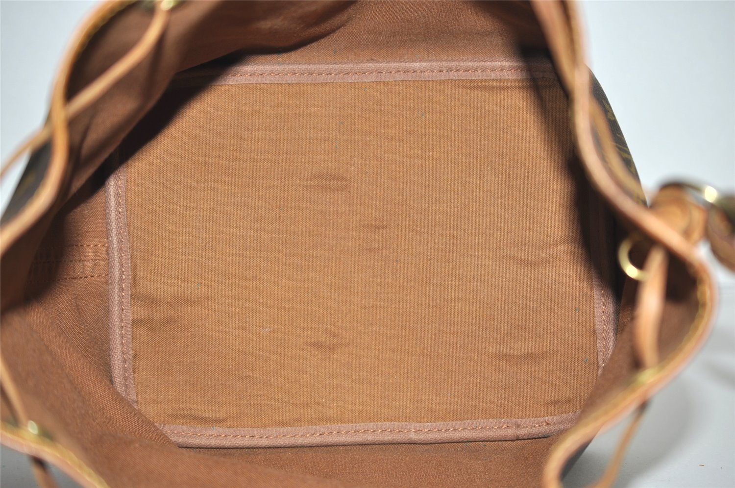 Authentic Louis Vuitton Monogram Petit Noe M42226 Shoulder Drawstring Bag 2971J