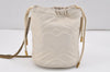 Authentic GUCCI GG Marmont Chain Shoulder Cross Bag Leather 575163 White 2971K