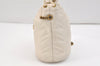 Authentic GUCCI GG Marmont Chain Shoulder Cross Bag Leather 575163 White 2971K
