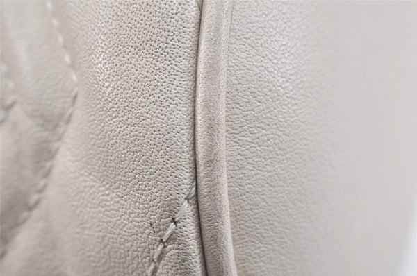 Authentic GUCCI GG Marmont Chain Shoulder Cross Bag Leather 575163 White 2971K