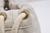 Authentic GUCCI GG Marmont Chain Shoulder Cross Bag Leather 575163 White 2971K