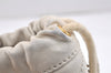 Authentic GUCCI GG Marmont Chain Shoulder Cross Bag Leather 575163 White 2971K