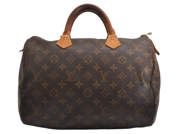 Authentic Louis Vuitton Monogram Speedy 30 Hand Boston Bag M41526 LV 2972J