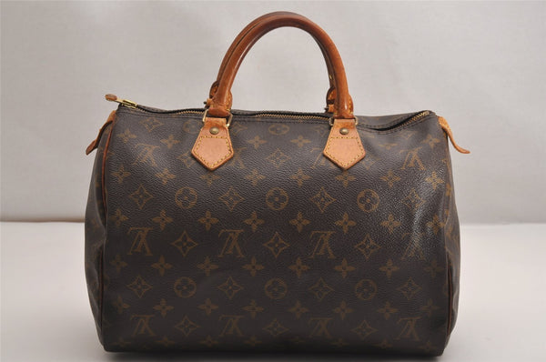 Authentic Louis Vuitton Monogram Speedy 30 Hand Boston Bag M41526 LV 2972J