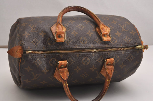 Authentic Louis Vuitton Monogram Speedy 30 Hand Boston Bag M41526 LV 2972J
