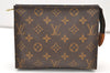 Authentic Louis Vuitton Monogram Poche Toilette 19 M47544 Cosmetics Pouch 2973J