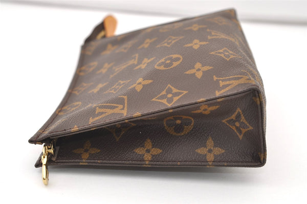 Authentic Louis Vuitton Monogram Poche Toilette 19 M47544 Cosmetics Pouch 2973J