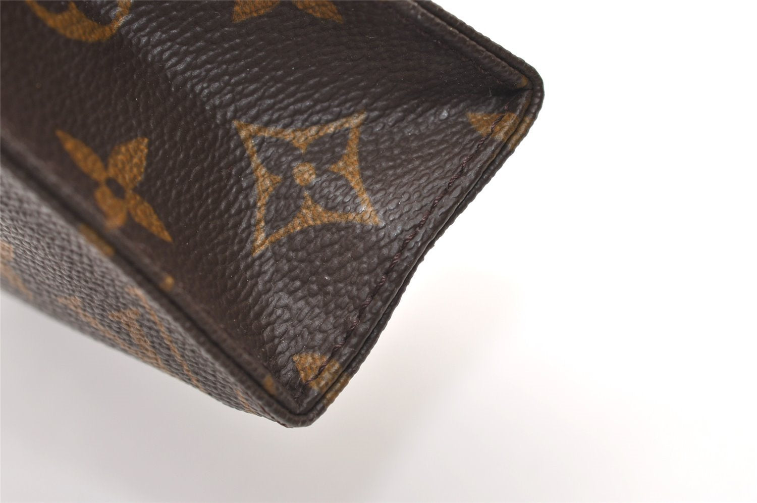 Authentic Louis Vuitton Monogram Poche Toilette 19 M47544 Cosmetics Pouch 2973J