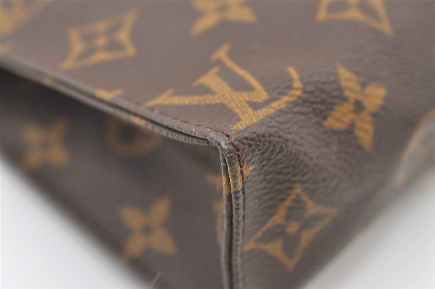 Authentic Louis Vuitton Monogram Poche Toilette 19 M47544 Cosmetics Pouch 2973J