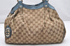 Authentic GUCCI Sukey Shoulder Tote Bag GG Canvas Leather 211944 Brown 2973K