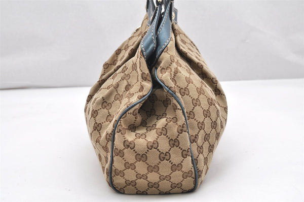 Authentic GUCCI Sukey Shoulder Tote Bag GG Canvas Leather 211944 Brown 2973K