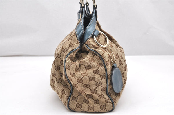 Authentic GUCCI Sukey Shoulder Tote Bag GG Canvas Leather 211944 Brown 2973K