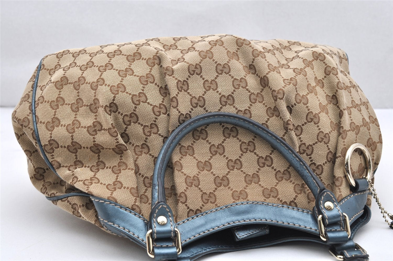Authentic GUCCI Sukey Shoulder Tote Bag GG Canvas Leather 211944 Brown 2973K