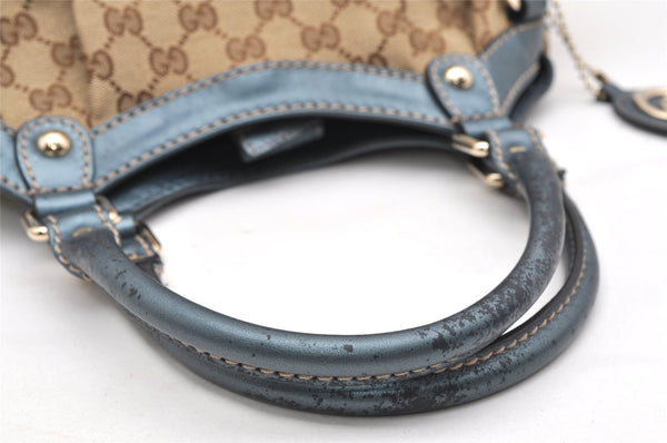 Authentic GUCCI Sukey Shoulder Tote Bag GG Canvas Leather 211944 Brown 2973K