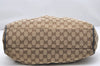 Authentic GUCCI Sukey Shoulder Tote Bag GG Canvas Leather 211944 Brown 2973K