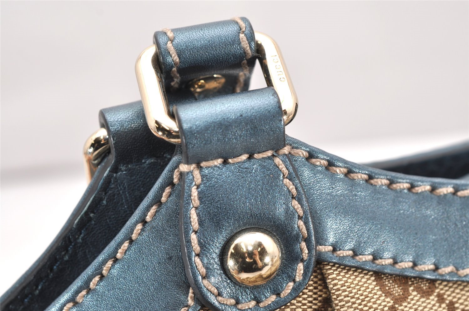 Authentic GUCCI Sukey Shoulder Tote Bag GG Canvas Leather 211944 Brown 2973K