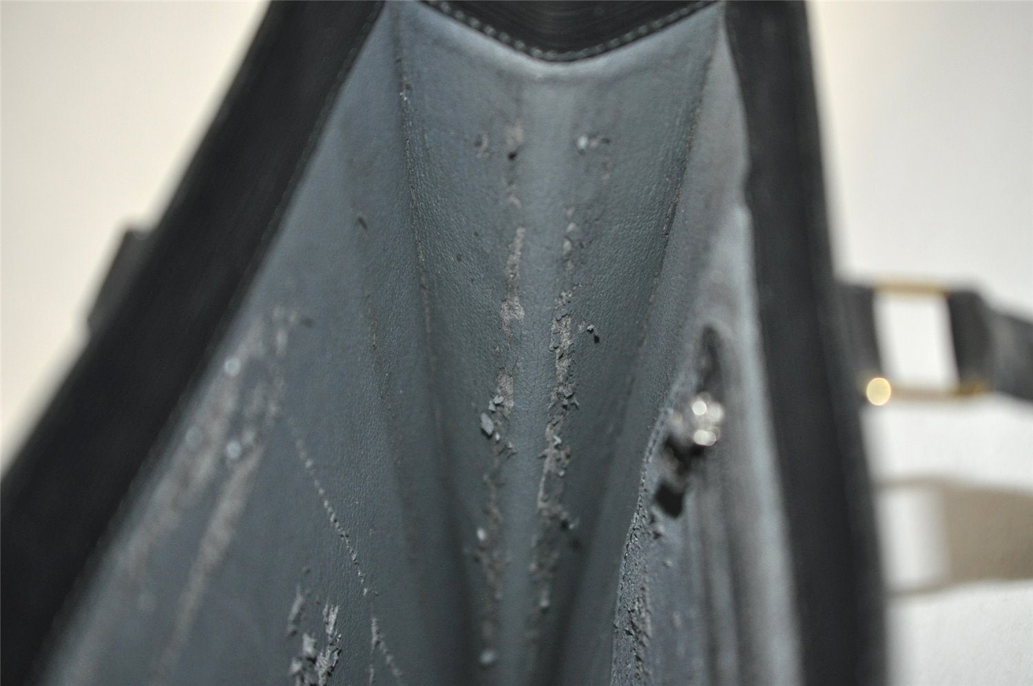 Authentic Louis Vuitton Epi Leather Sac Plat Hand Bag M59082 Black Junk 2974I