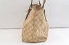 Authentic GUCCI Sherry Line Tote Bag GG Canvas Leather 137396 Beige 2974K