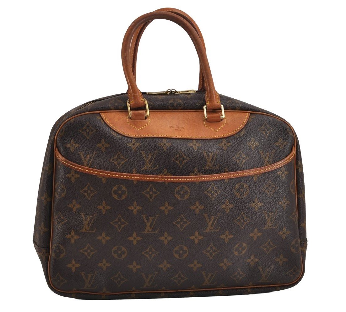 Authentic Louis Vuitton Monogram Deauville Hand Bag M47270 LV 2975J