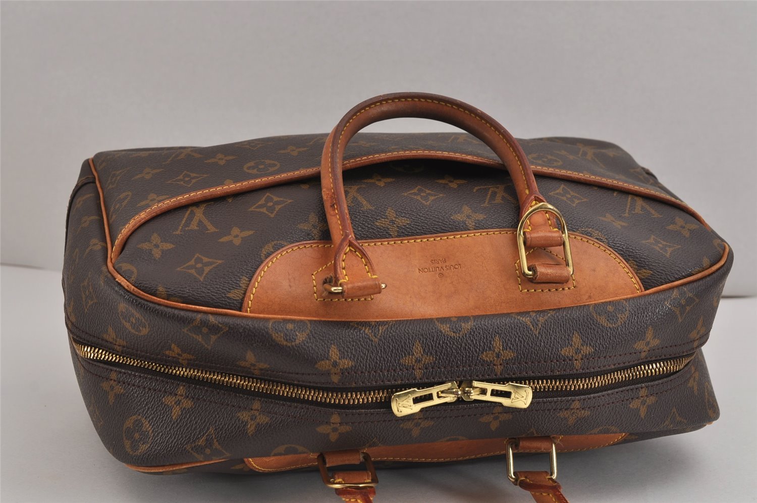 Authentic Louis Vuitton Monogram Deauville Hand Bag M47270 LV 2975J