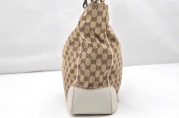Authentic GUCCI Bamboo Shoulder Tote Bag GG Canvas Leather 154375 Brown 2976K