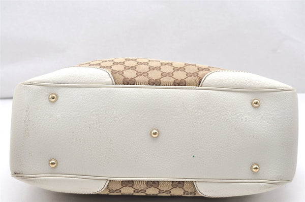Authentic GUCCI Bamboo Shoulder Tote Bag GG Canvas Leather 154375 Brown 2976K