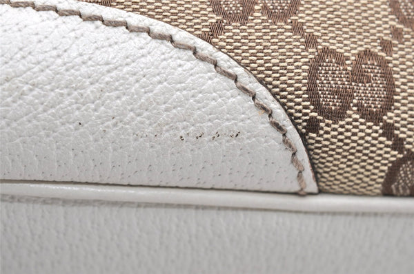 Authentic GUCCI Bamboo Shoulder Tote Bag GG Canvas Leather 154375 Brown 2976K