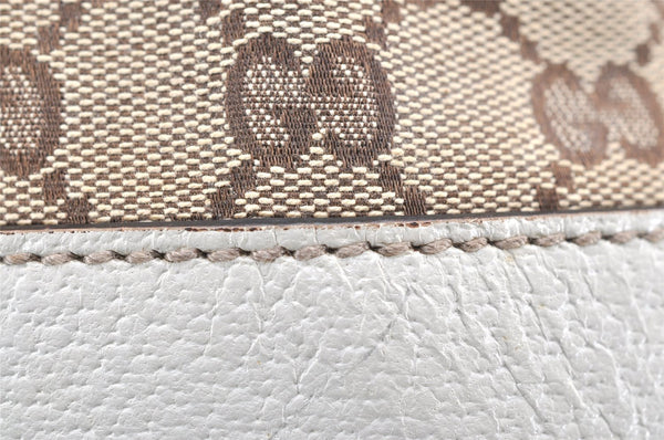 Authentic GUCCI Bamboo Shoulder Tote Bag GG Canvas Leather 154375 Brown 2976K