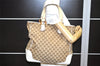 Authentic GUCCI Bamboo Shoulder Tote Bag GG Canvas Leather 154375 Brown 2976K