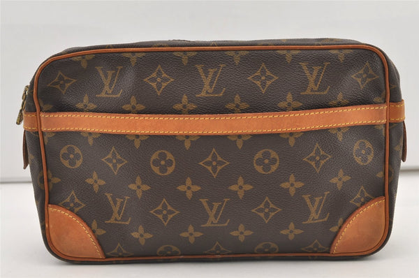 Authentic Louis Vuitton Monogram Compiegne 28 Clutch Hand Bag M51845 LV 2978J
