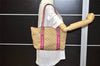 Authentic GUCCI Sherry Line Tote Bag GG Canvas Leather 137396 Beige 2978K