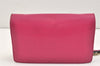 Authentic GUCCI SOHO Chain Shoulder Long Wallet Purse Leather 407041 Pink 2979K