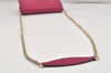 Authentic GUCCI SOHO Chain Shoulder Long Wallet Purse Leather 407041 Pink 2979K