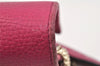 Authentic GUCCI SOHO Chain Shoulder Long Wallet Purse Leather 407041 Pink 2979K