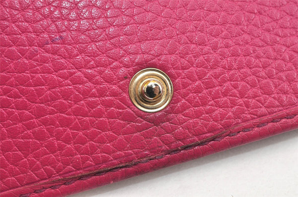 Authentic GUCCI SOHO Chain Shoulder Long Wallet Purse Leather 407041 Pink 2979K