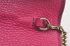Authentic GUCCI SOHO Chain Shoulder Long Wallet Purse Leather 407041 Pink 2979K